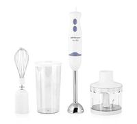 Orbegozo BT 1320 - Batidora de mano, incluye accesorio para picar, varilla para montar y vaso medidor, 400 W de potencia, 2 velocidades, Blanco