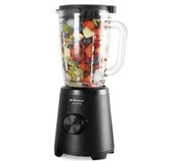 Batidora 1500W Negra 1.75L Cristal Turbo Picahielos Antisalpicaduras Acero Inoxidable