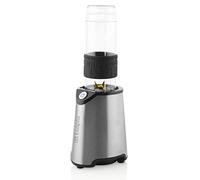 Orbegozo BV 7500 - Batidora Blend & Go, cuchilla de titanio, dos vasos, pica hielo, recoge cables, libre de BPA, 300 W