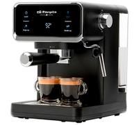 Orbegozo Cafetera Expresso EX 5300, frontal Inox, 20 bar de presión, 950 W, deposito de agua 1 Litro, negro