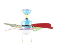 Orbegozo CC 62075 - Ventilador de techo con luz, 3 velocidades, aspas de colores, 75 cm de diámetro, 50 W de potencia, multicolor