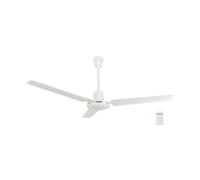 Orbegozo CF 86140 Ventilador de techo, diámetro 140 cm, altura 47 cm, 70 W, 5 velocidades de ventilación, mando de pared, 3 palas metálicas, color blanco