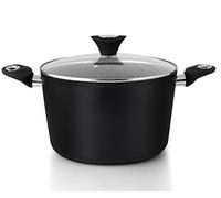 Orbegozo CFH 3020 Cacerola Honda Aluminio Forjado, 3.5 L, Superficie Antiadherente, Mango Tacto Frío, Tapa Cristal Templado, 26,00, No Contiene PFOA