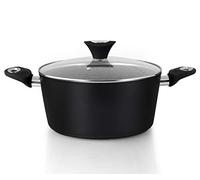 Orbegozo CFM 2024 - Cacerola baja de aluminio forjado, 4,05 L, superficie antiadherente, libre de PFOA, mango tacto frío, tapa cristal templado