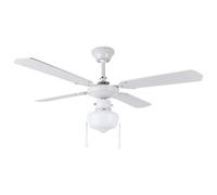 Orbegozo CL 04105 B - Ventilador de techo con luz, 50 W de potencia, diámetro de 105 cm, 4 palas reversibles y 3 velocidades, blanco