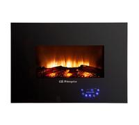 Orbegozo CM 8000 - Chimenea eléctrica, intensidad de llama ajustable, panel de control táctil, mando a distancia, 3 modos de programación, soporte mural, 1800 W
