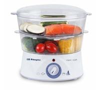 Orbegozo CO 4000 - Vaporera eléctrica, 2 recipientes apilables y uno especial para arroz, temporizador con parada automática, 400 W de potencia