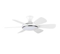 Orbegozo CP 117105 Ventilador de Techo con Luz LED 32W, 6 Aspas, Sistema de Ventilación Reversible, Cambio de Giro desde Mando y Diseño Muy Silencioso 105 cm