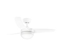 Orbegozo CP 128105 Ventilador de techo 105 cm motor DC 40W 6 velocidades 3 aspas silencioso mando a distancia reversible verano/invierno LED 24W 1200 lm 3000-6500K temporizador 1,2,4,8h 2 tijas