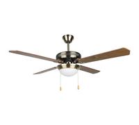 Orbegozo CP 20132 M - Ventilador de techo con luz, diámetro 132 cm, altura 47,5 cm, 4 aspas reversibles, 3 velocidades de ventilación, 60 W, color negro