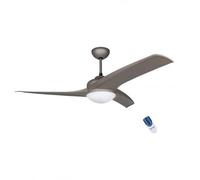 Orbegozo CP 89132 - Ventilador de techo con luz y mando a distancia, temporizador, 3 aspas, 132 cm de diámetro, potencia 60 W y 3 velocidades, marrón