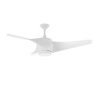 Orbegozo CP 99132 - Ventilador de techo con luz LED, 3 palas de diseño curvo, 132 cm de diámetro, temporizador de hasta 8 horas, 3 velocidades de ventilación, 70 W, color blanco