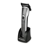 Orbegozo CTP 1200 - Corta pelos recargable, resistente al agua, 5 posiciones de corte, sin cables, base de carga con luz indicadora, cuchilla de acero inoxidable