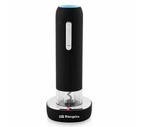 Orbegozo CU 4100 - Sacacorchos eléctrico, pulsador de doble sentido, corta cápsulas, piloto luminoso de carga, base cargador
