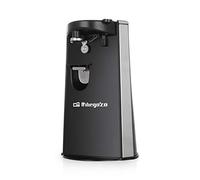 Orbegozo CU 6500 - Abrelatas eléctrico, incluye abridor de botellas y afilador de cuchillos, encendido automático por presión, 60 W de potencia, Negro