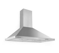 Orbegozo DS 48190 B IN - Campana extractora decorativa 90 cm, acero inoxidable, extracción: 630 m3/h, chimenea ajustable, 3 niveles de potencia, 190 W