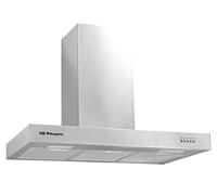 Orbegozo DS 56190 B IN - Campana extractora decorativa 90 cm, acero inoxidable, extracción: 630 m3/h, chimenea ajustable, 3 niveles de potencia, 190 W