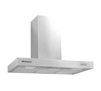 Orbegozo DS 56190 B IN Campana Extractora Decorativa 90 cm Inox - Clase Energética B, Motor 190W, Extracción 647 m³/h, 3 Niveles de Potencia, 2 Luces LED 2.5W, Chimenea Ajustable y 3 Filtros de