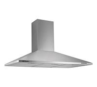 Orbegozo DS 59190 IN - Campana extractora Decorativa 90 cm, 3 Niveles de Potencia, Luces LED, 3 filtros Desmontables, Chimenea Ajustable, succión 329 m3/h, 65 W