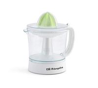 Orbegozo EP 2210 - Exprimidor Zumo Eléctrico de Naranjas, Depósito Extraible de 1 Litro de Capacidad, Regulador de Pulpa, 2 Conos para Piezas de Distinto Tamaño, Rotación Bidireccional