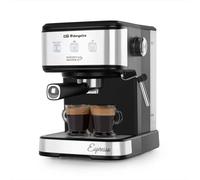 Orbegozo EX 5210 Cafetera espresso y cappuccino, 1100 W, 20 bares. | Depósito 1.5L, control electrónico, vaporizador inox, compatible con café molido y monodosis, sistema de seguridad