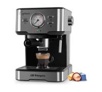 Orbegozo EX 5500 - Cafetera Espresso y Cappuccino, 20 Bar de Presión, Termómetro, Depósito Extraíble 1,5 L, Vaporizador, 1100 W, Acero Inoxidable