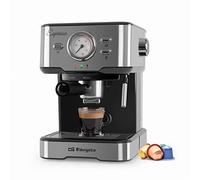 Orbegozo EX 5500 - Cafetera Espresso y Cappuccino, 20 Bar de Presión, Termómetro, Depósito Extraíble 1,5 L, Vaporizador, 1100 W, Acero Inoxidable