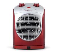 Orbegozo Calefactor FH 5025 – Oscilante, Termostato regulable, 2 niveles, 2200 W, Rojo y Plata