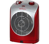 Orbegozo FH 5026 Calefactor, 2 niveles de potencia, Función ventilador, Calor instantáneo, Termostato regulable, 2200 W, Rojo Y Plata