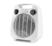 Orbegozo FH 5041, Calefactor eléctrico, 2000 W, 3 posiciones de funcionamiento, calor instantáneo, diseño vertical, función ventilador, color blanco
