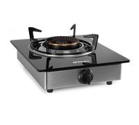 Orbegozo FO 1720 - Hornillo a gas, quemador de triple corona, cuerpo inox, superficie de cristal templado, butano y propano, interior y exterior