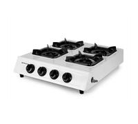 Orbegozo FO 4000 Hornillo a Gas para Uso Exterior - Potencia 12800W (4 x 3200W), Cuatro Quemadores Corona Triple, Encendido Piezoeléctrico, Categoría I3+