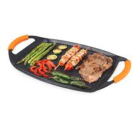 Orbegozo GDB 4700 Plancha Grill de Aluminio Fundido, Superficie Antiadherente, Asas de Goma, Apta para Lavavajillas, Libre de PFOA