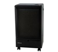 Orbegozo H 55, Estufa gas butano, 3000 W, triple sistema de seguridad, apta para gas butano y propano, sistema de seguridad por fallo en llama, asa para transporte, ruedas pivotantes, color negro