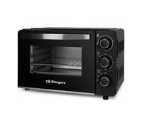 Orbegozo Horno eléctrico HCC 5015, 15 L, 1300 W, doble cristal, temporizador, negro