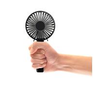 Orbegozo HF 1800 Ventilador de Mano y Sobremesa 2 en 1, 2,5W, 4 Velocidades, Control Táctil, Pantalla Digital Batería 2000mAh, Carga USB-C y Cordón