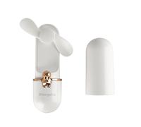 Orbegozo HF 2500 Ventilador de Mano Elegante 2 Velocidades, Batería 1200mAh, Diseño Compacto y Discreto, con Funda Protectora Incluida, Carga Micro USB