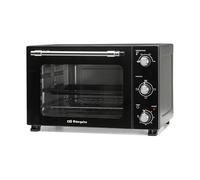 Orbegozo HO 393 Horno Eléctrico de Sobremesa 1800W Capacidad 39L Temperatura Regulable Luz Interior Temporizador 60 min Doble Cristal Resistencias Acero Inoxidable Bandeja y Parrilla
