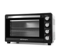 Orbegozo HO 455 Horno Eléctrico 45 Litros 2000W - Selector Temperatura 100°C-230°C, Doble Cristal, Temporizador 60 Min, 4 Resistencias Inox