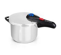 Orbegozo HP 8006 Olla a Presión de Acero Inoxidable 18/10 8 Litros - Olla Rápida Ø24 cm para Todo Tipo de Fuegos (Inducción, Gas, Vitro), 5 Sistemas de Seguridad, Selector Gradual de Presión (60-110
