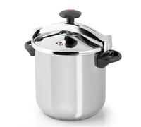 Orbegozo HPL 12070 Olla a Presión Clásica de Acero Inoxidable 18/10 12 Litros - Olla Rápida Ø26 cm para Todo Tipo de Fuegos (Inducción, Gas, Vitro), Cierre Progresivo con Pomo Giratorio y Triple