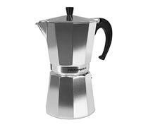 Orbegozo KF 1200, Cafetera Italiana de Aluminio, 12 Tazas, Mango Ergonómico, Apta para Cocinas de Gas, Eléctricas y de Vitrocerámica, Válvula de Seguridad