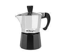 Orbegozo KFM 130, Cafetera Italiana, 1 taza, apta para cocina de gas, vitrocerámica y eléctricas, mango ergonómico, válvula seguridad, color negro
