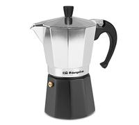 Cafetera italiana de aluminio Orbegozo KFM 630, 6 tazas