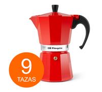 Orbegozo KFR 940 - Cafetera italiana roja para 9 tazas vitro, gas y eléctrica