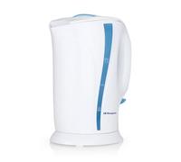 Orbegozo KT 5002, hervidor agua eléctrico, 750-900 W, 1 litro de capacidad, libre de BPA, jarra extraíble, filtro en la tapa, protección contra sobrecalentamiento, resistencia sumergida, color blanco