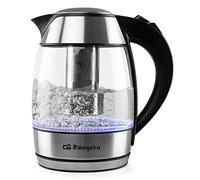 Hervidor Eléctrico 1.8l 2200W KT 6040 (Negro Acero Inoxidable) - ORBEGOZO
