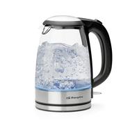 Orbegozo KT 6045 Hervidor de agua 1.7L de vidrio borosilicato, 2200W, libre de BPA, con filtro antical, iluminación LED azul, base 360°, apagado automático y protección contra sobrecalentamiento