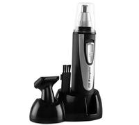 Orbegozo NO 3500 Cortapelos Eléctrico Nariz/Orejas Barba/Bigote | 2 Cabezales, IP-X4, Sin Cables, Cuchillas de Doble Borde, Funciona a Pilas