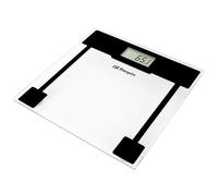 Orbegozo PB 2210 Báscula de baño electrónica con pantalla LCD 3.2, capacidad 150 kg, precisión 100 g, activación táctil, indicador de sobrecarga y batería baja, diseño compacto